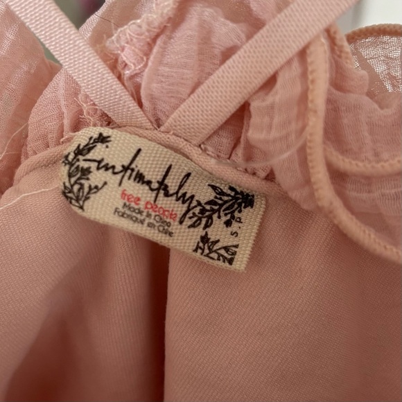 Free People / For The Frill Of It Bodysuit in Pink - Picture 9 of 9